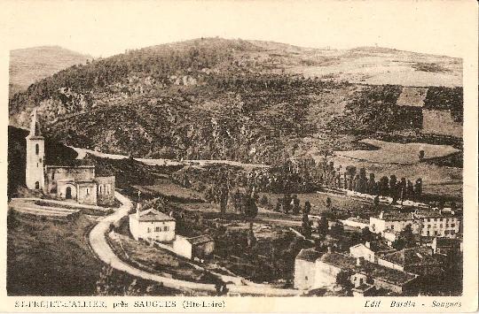 Le bourg de Saint-Préjet-d'Allier au début du XXème siècle